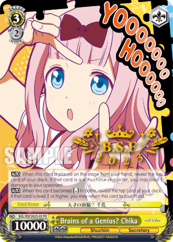 Brains of a Genius? Chika - KGL/BSF2023-E03 - Promo available at 401 Games Canada