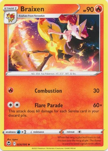 Braixen - 026/195 - Uncommon available at 401 Games Canada