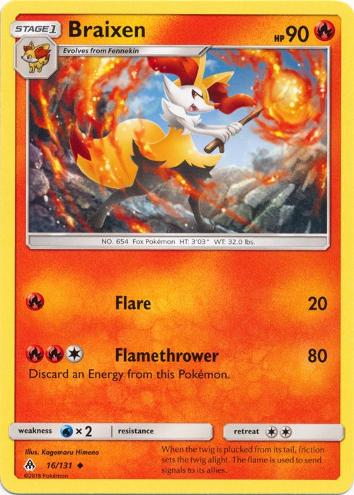 Braixen - 16/131 - Uncommon available at 401 Games Canada