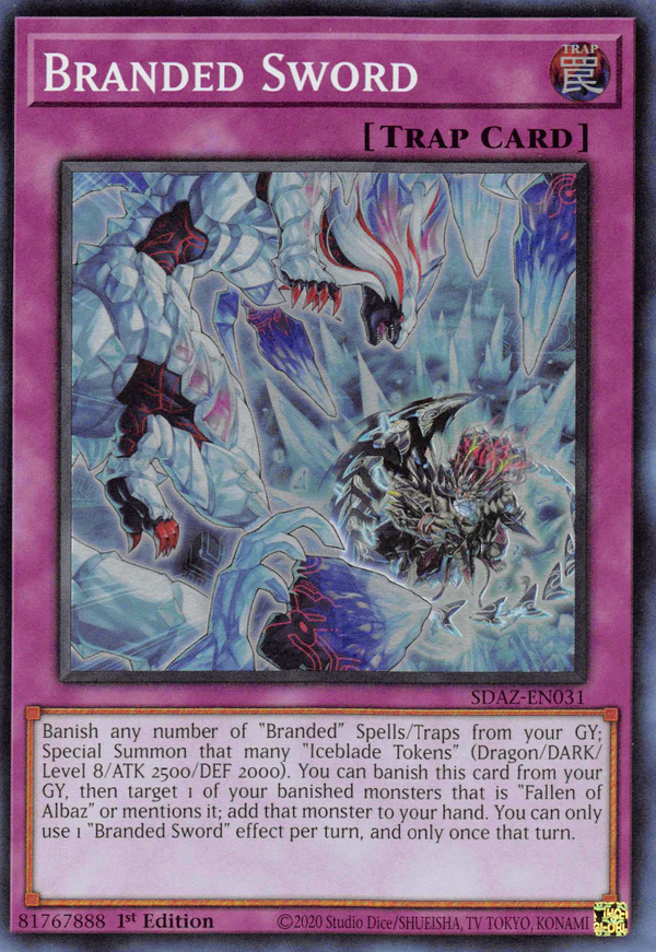 Branded Sword - SDAZ-EN031 - Super Rare - 1st Edition available at 401 Games Canada