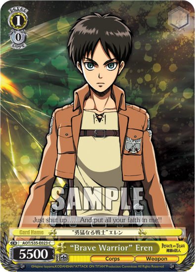 "Brave Warrior" Eren - AOT/S35-E023 - Common available at 401 Games Canada