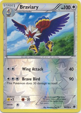 Braviary - 88/98 - Holo Rare - Reverse Holo available at 401 Games Canada