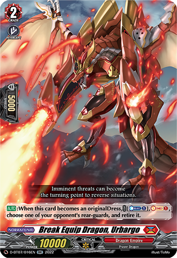 Break Equip Dragon, Urbargo - D-BT07/016 - Double Rare available at 401 Games Canada