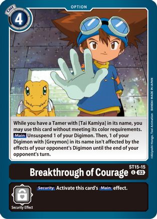 Breakthrough of Courage - ST15-15 - Uncommon available at 401 Games Canada