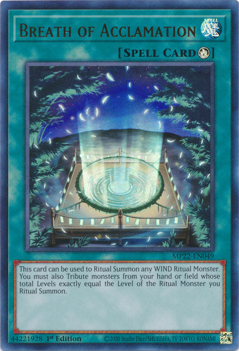Breath of Acclamation - MP22-EN049 - Ultra Rare - 1st Edition available at 401 Games Canada