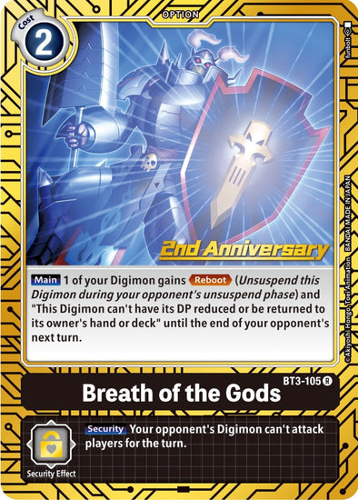 Breath of the Gods (2nd Anniversary Card Set) - BT3-105 - Rare available at 401 Games Canada