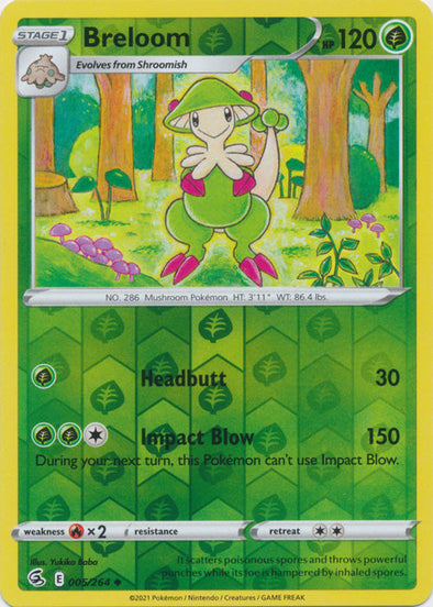 Breloom - 005/264 - Uncommon - Reverse Holo available at 401 Games Canada