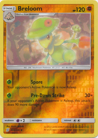 Breloom - 108/236 - Uncommon - Reverse Holo available at 401 Games Canada