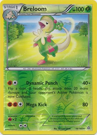 Breloom - 16/160 - Rare - Reverse Holo available at 401 Games Canada