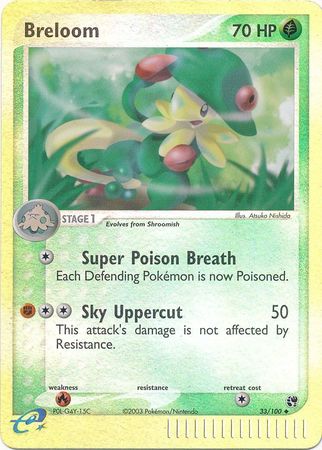 Breloom - 33/100 - Uncommon - Reverse Holo available at 401 Games Canada