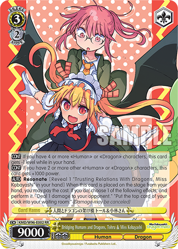 Bridging Humans and Dragons, Tohru & Miss Kobayashi - KMD/W96-E002 - Double Rare available at 401 Games Canada