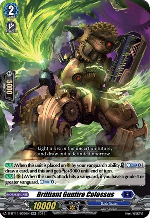 Brilliant Gunfire Colossus - D-BT11/020EN - Double Rare available at 401 Games Canada