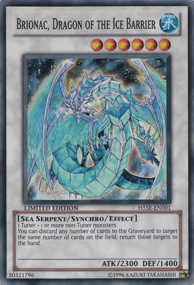 Brionac, Dragon of the Ice Barrier - H5SE-EN001 - Super Rare - Limited Edition available at 401 Games Canada