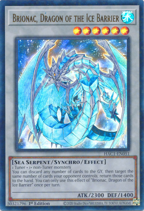 Brionac, Dragon of the Ice Barrier - HAC1-EN051 - Duel Terminal Ultra Parallel Rare available at 401 Games Canada