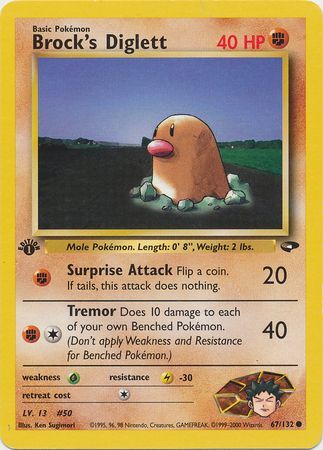 Brock's Diglett - 67/132 - Common - 1st Edition available at 401 Games Canada