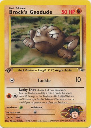 Brock's Geodude - 38/132 - Uncommon - 1st Edition available at 401 Games Canada