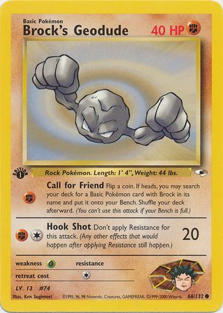 Brock's Geodude - 66/132 - Common - 1st Edition available at 401 Games Canada