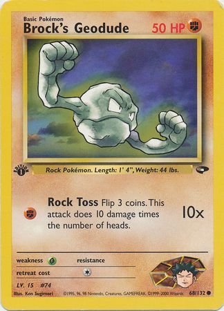 Brock's Geodude - 68/132 - Common - 1st Edition available at 401 Games Canada