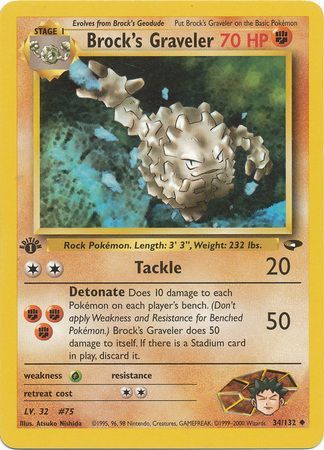 Brock's Graveler - 34/132 - Uncommon - 1st Edition available at 401 Games Canada