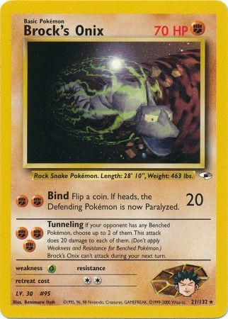Brock's Onix - 21/132 - Rare - Unlimited available at 401 Games Canada