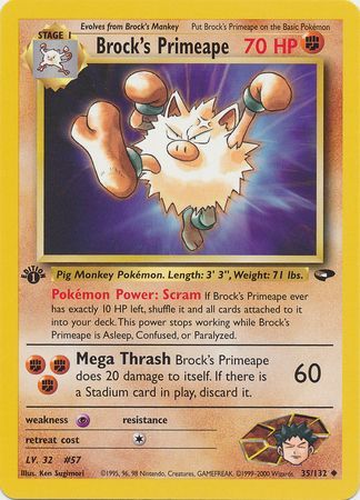 Brock's Primeape - 35/132 - Uncommon - 1st Edition available at 401 Games Canada