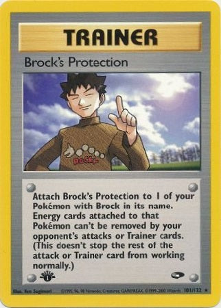 Brock's Protection - 101/132 - Rare - 1st Edition available at 401 Games Canada