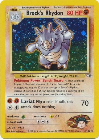 Brock's Rhydon - 2/132 - Holo - Unlimited available at 401 Games Canada