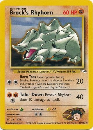 Brock's Rhyhorn - 22/132 - Rare - Unlimited available at 401 Games Canada