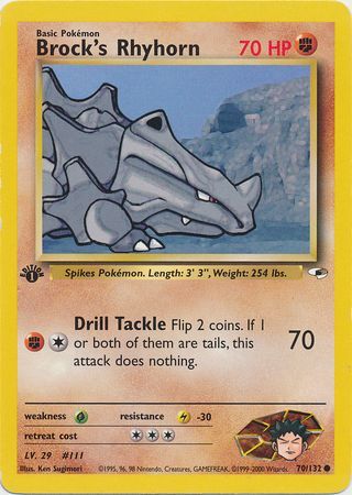 Brock's Rhyhorn - 70/132 - Common - 1st Edition available at 401 Games Canada