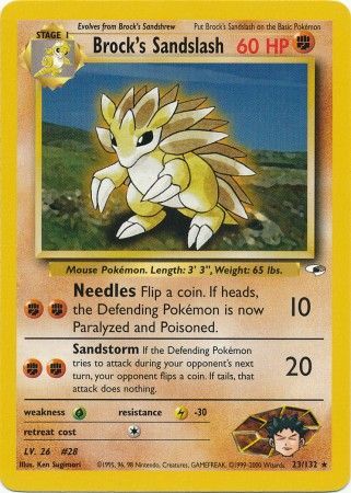 Brock's Sandslash - 23/132 - Rare - Unlimited available at 401 Games Canada