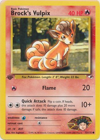 Brock's Vulpix - 73/132 - Common - 1st Edition available at 401 Games Canada