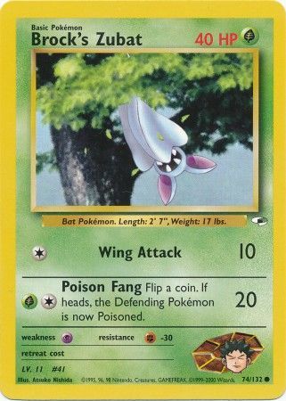 Brock's Zubat - 74/132 - Common - Unlimited available at 401 Games Canada