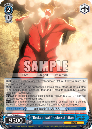 "Broken Wall" Colossal Titan - AOT/S35-E093 - Uncommon available at 401 Games Canada