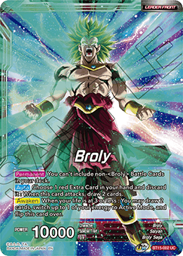 Broly - BT15-002 - Uncommon available at 401 Games Canada