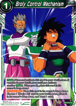 Broly Control Mechanism - BT6-076 - Uncommon available at 401 Games Canada