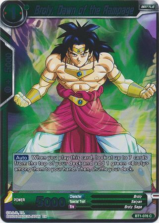 Broly, Dawn of the Rampage - BT1-076 - Common (Foil) available at 401 Games Canada