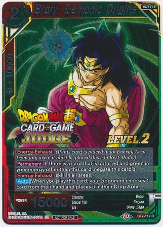 Broly, Demonic Origins - BT7-117 - Judge Level 2 Promo (Foil) available at 401 Games Canada