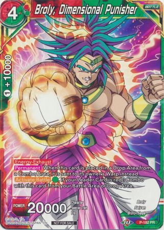 Broly, Dimensional Punisher - P-182 - Promo available at 401 Games Canada