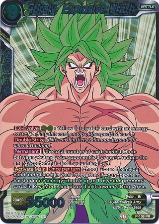 Broly, Explosive Wrath - P-106 - Promo (Foil) available at 401 Games Canada