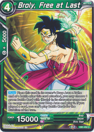 Broly, Free at Last - DB1-052 - Common available at 401 Games Canada