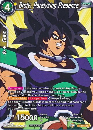 Broly, Paralyzing Presence - P-111 - Promo available at 401 Games Canada