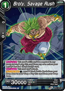 Broly, Savage Rush - BT11-147 - Uncommon (FOIL) (Reprint) available at 401 Games Canada