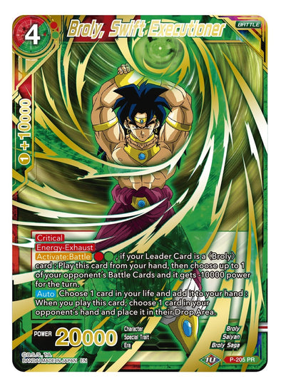 Broly, Swift Executioner - P-205 - Uncommon (Gold Stamped) available at 401 Games Canada