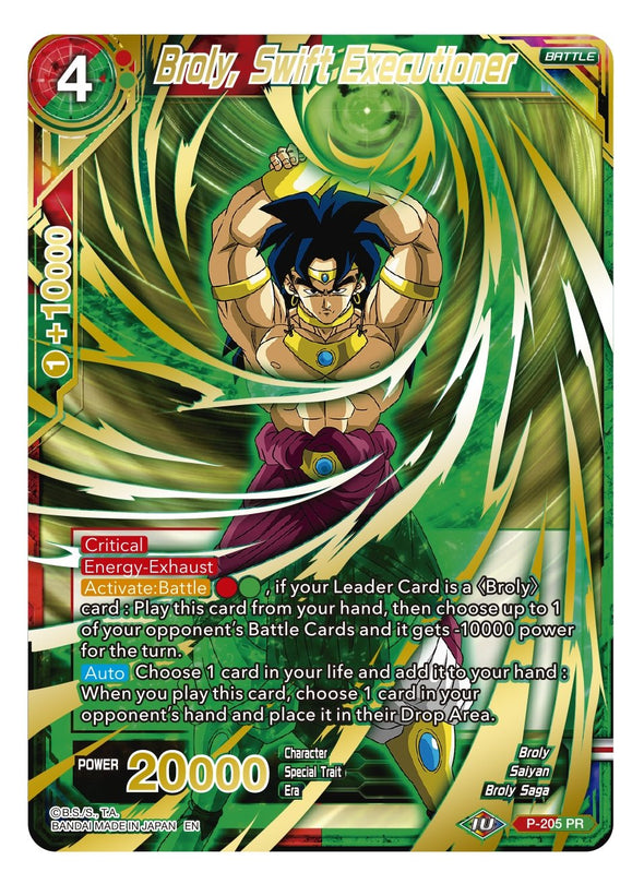 Broly, Swift Executioner - P-205 - Uncommon (Gold Stamped) available at 401 Games Canada