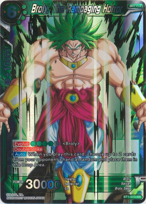 Broly, The Rampaging Horror - BT1-073 - Super Rare available at 401 Games Canada