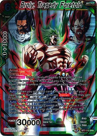 Broly, Tragedy Foretold - BT7-115 - Special Rare (SPR) available at 401 Games Canada