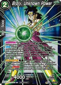 Broly, Unknown Power - P-350 - Promo available at 401 Games Canada