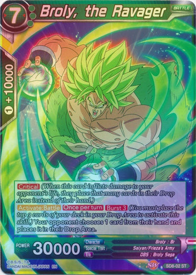 Broly, the Ravager - SD8-02 - Starter Rare (FOIL) available at 401 Games Canada