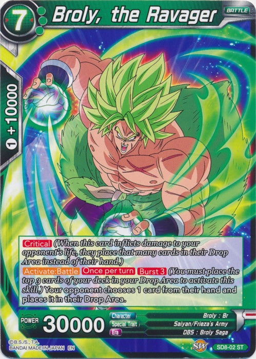 Broly, the Ravager - SD8-02 - Starter Rare available at 401 Games Canada