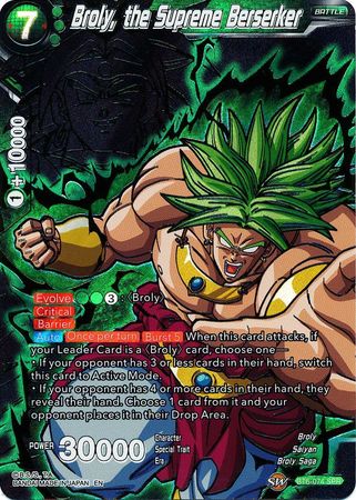 Broly, the Supreme Berserker - BT6-074 - Special Rare (SPR) available at 401 Games Canada